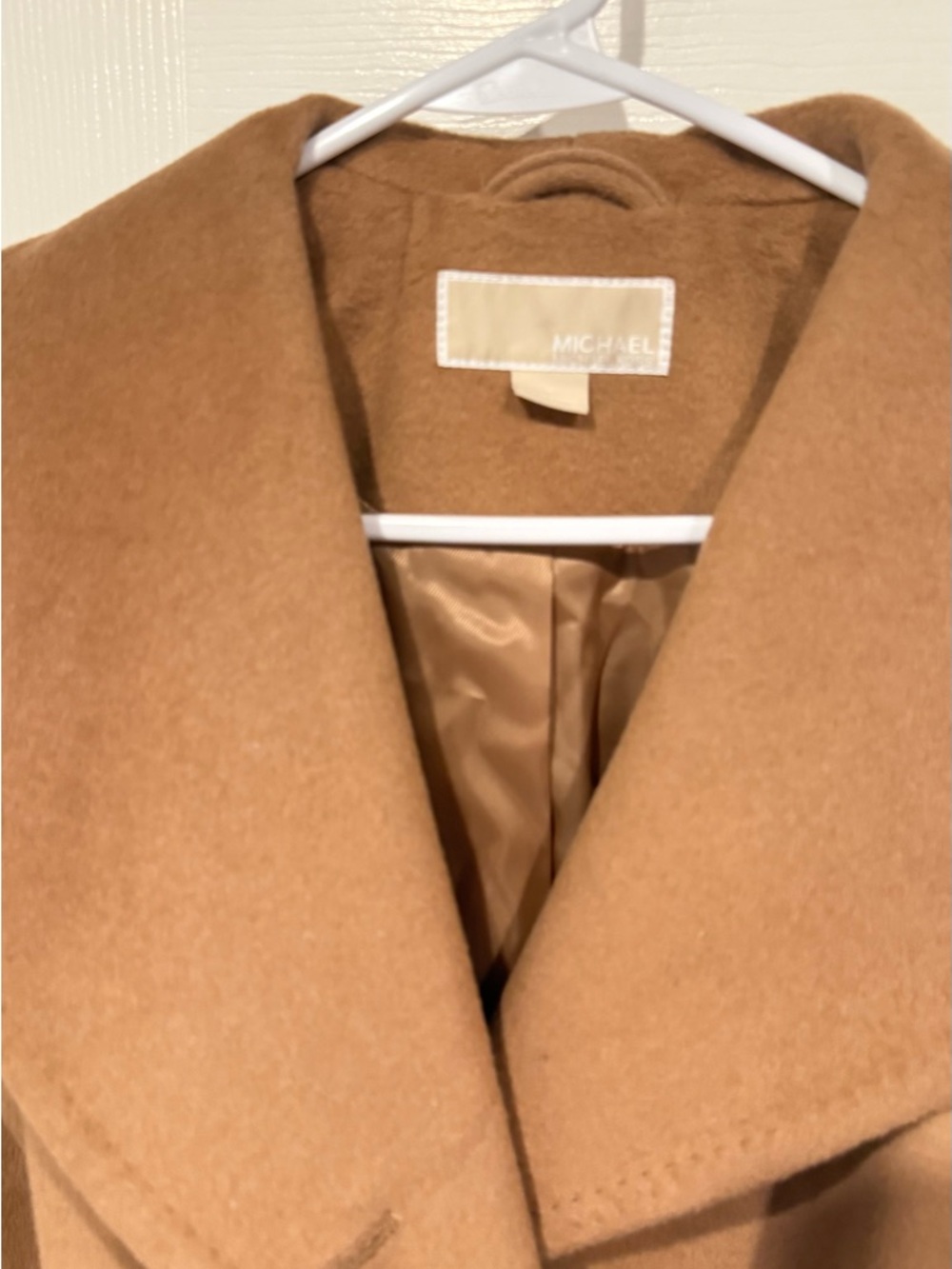 Michael Kors Camel/Brown Belted wrap Coat - Picture 4 of 10